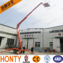 Hydraulic articulating trailer towable boom lift